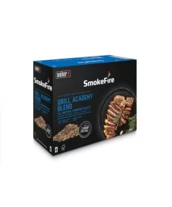 Pellet alimentare smokefire weber 'grill academy blend' per barbecue 8 kg